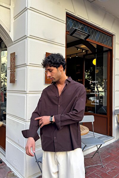 Flaw Wear Basic Regular Shirt Brown