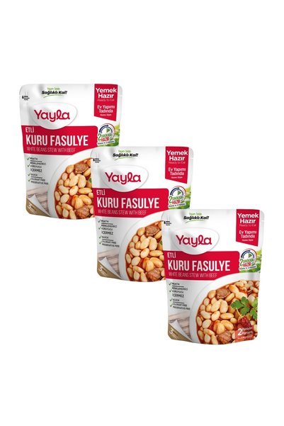 Yayla Yemek Hazır Etli Kuru Fasulye 250 gr x3