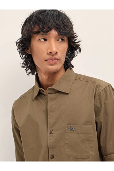 The Bear House Men's long Sleeve Shirt, breathable, soft comfort Fabric