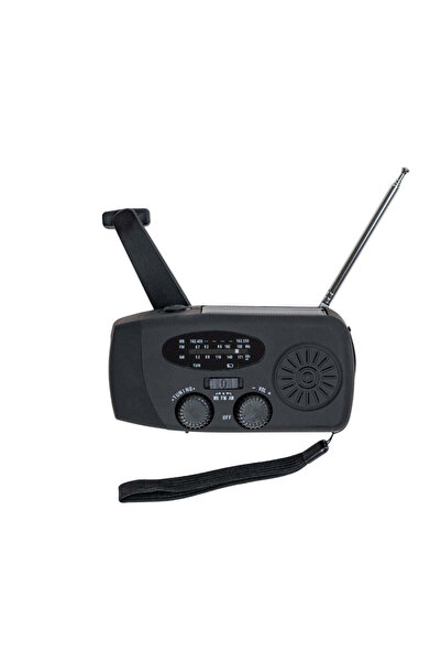 Moor راديو يعمل بالطاقة الشمسية مع ذراع تدوير يدوي بالإضافة إلى بنك طاقة مدمج...