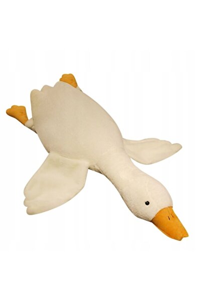 OEM Jucărie de pluș - Gâscă, 50 cm, Alb/Portocaliu
