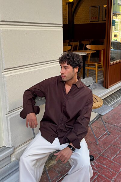 Flaw Wear Basic Poplin Shirt Brown