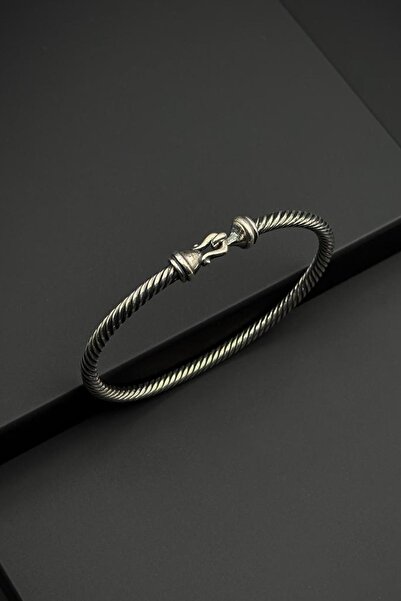 FRNCH 925 Ayar Gümüş İtalyan Model Gümüş Renk Erkek Bileklik FRJ12749-3749-A