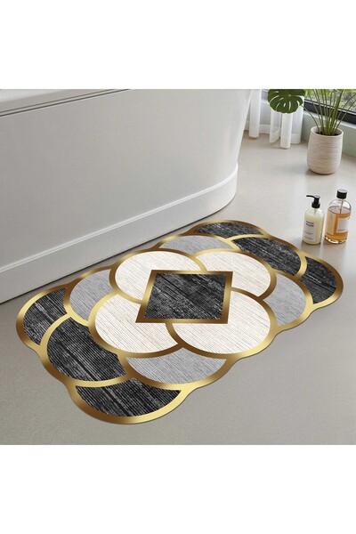 Monnhein Bath Mat, Soft Bathroom Rug, Non-Slip Dot Backing, Washable - 60X100