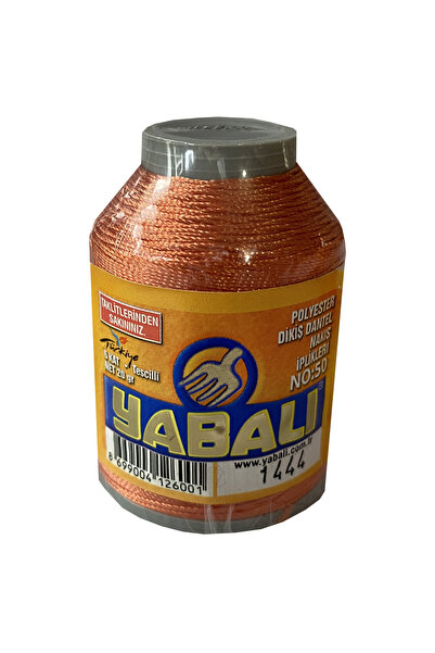 Yabalı Polyester Dikiş Dantel Nakış İpi 1444 Mercan 20 Gram 6 Kat No: 50