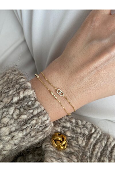 Pinery Jewels Minimal Altın Kaplama Kadın Bileklik