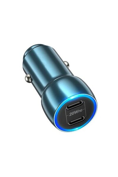 Optim Solution Încărcător brichetă auto 2 x USB Tip-C