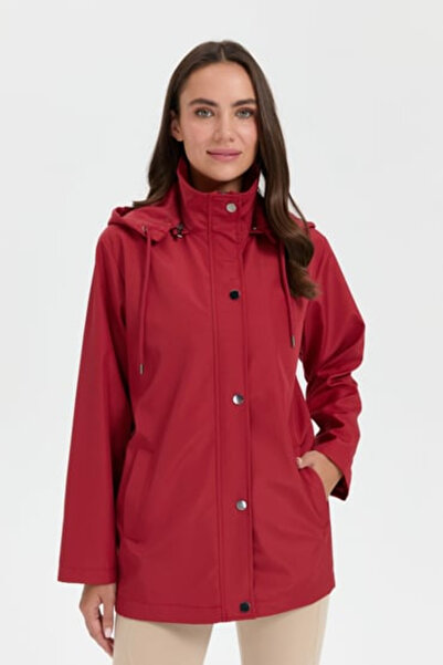 Desen Trenci midi supradimensionat cu glugă - Eleganță casuală