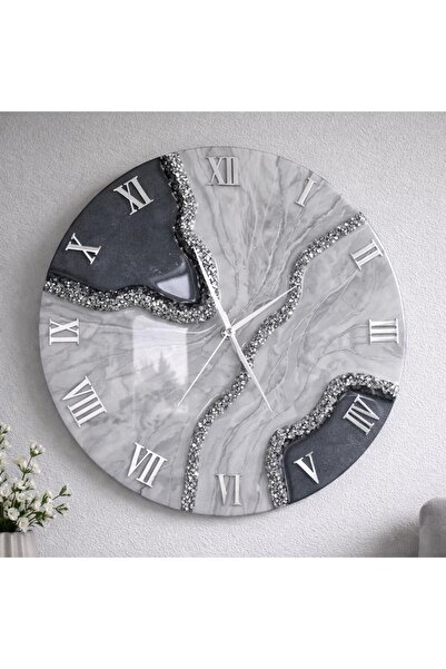 Sultan Tasarım 40cm Epoxy Design Stylish Wall Clock, Modern and Stylish Decor...