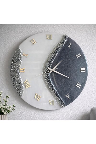 Sultan Tasarım 40cm Epoxy Design Stylish Wall Clock, Modern and Stylish Decor...