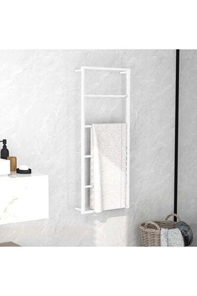 vidaxl Towel Rack White 45x10x115 cm Steel