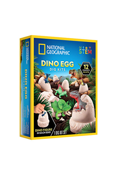 NATIONAL GEOGRAPHIC Dinosaur Egg Dig Kit -12 PCS