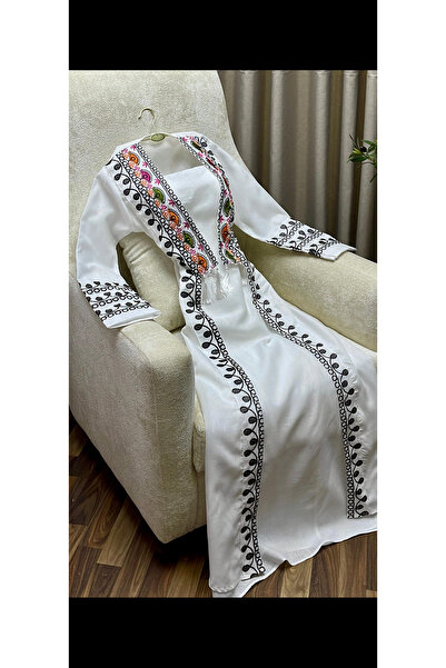 AREEJ FASHION Qatari jalabiya with computer embroidery