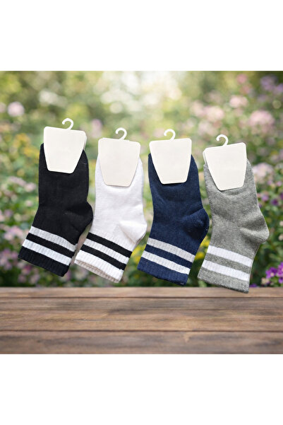 Lilyy Çorap Minilkabebe Çocuk Kolaj Çorap 4 lü Paket Karışık Renkli 5-6 Yaş