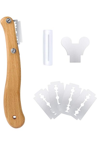 Arabest Bread Lame with Wooden Handle, Bread Bakers Lame Slashing Tool, Bread...