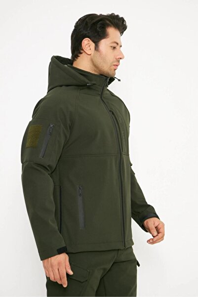 YENİLER Water and Wind Resistant Multi-Pocket Tactical Softshell Outdoor Jack...