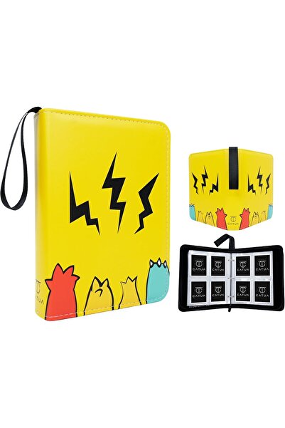 Arabest Trading Card Binder with Zipper, 4 Pocket Album Holds 400 Cards with ...