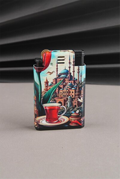 Silvio Monetti İstanbul Temalı Çift Yanışlı Mavi Pürmüz Ve Normal Alevli Gazl...