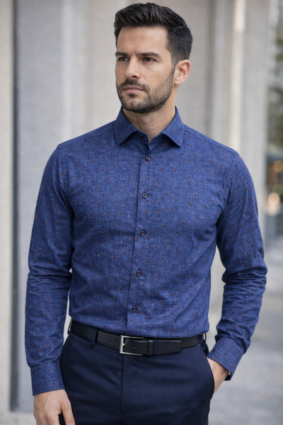 COLVIS MAN Slim Fit Kışlık Uzun Kol Gömlek