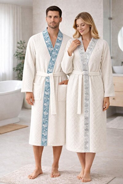 Özdilek Loseta Aile Bornoz Seti Gri-Mint