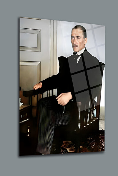 glassartdesign Pictură pe sticlă Ataturk-188