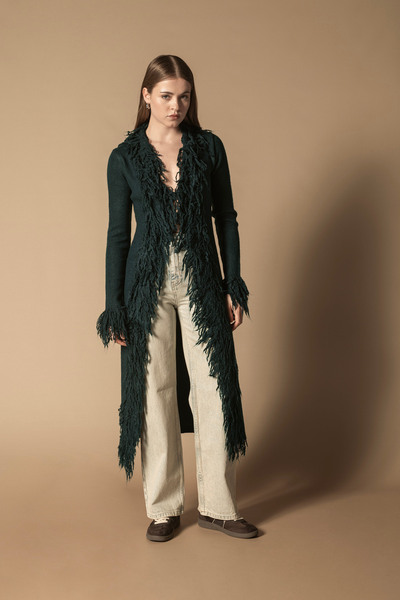 Nisan سترة طويلة مع شرابات