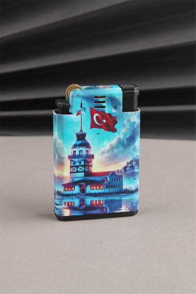 Silvio Monetti İstanbul Temalı Çift Yanışlı Mavi Pürmüz Ve Normal Alevli Gazl...