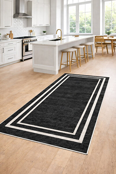 Nihai Ev Dijital Baskı Leke Tutmaz Yıkanabilir Altı Kaymaz Mutfak Halısı Salo...