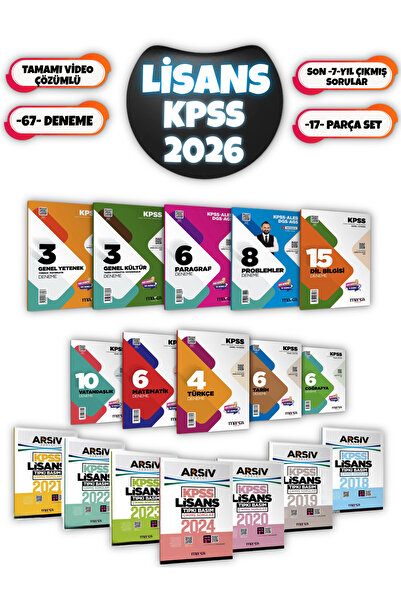 Marka Yayınları KPSS 2026 Lisans Son 7 Yıl Çıkmış Sorular Tüm Dersler Deneme ...
