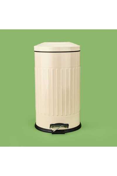 Simple Living Vintage Çöp Kovası - Bej - 16 lt