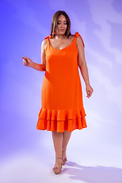 Roxxlen Φόρεμα με λουράκια για γυναίκες μεγάλου μεγέθους