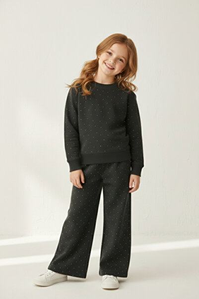 My Kids Wear Set de trening din cu pietre aplicate piese pentru fete, cu pici...