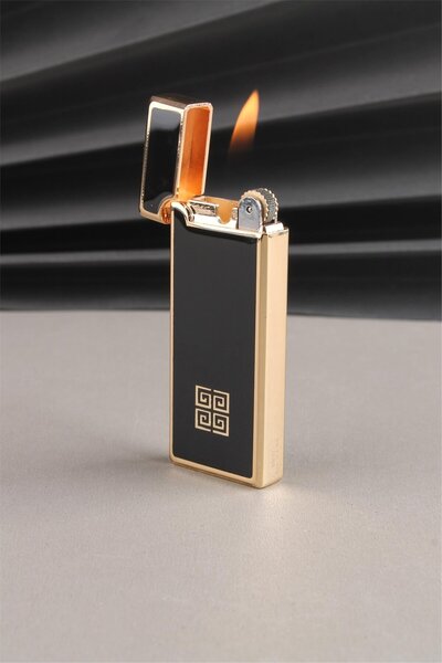 Silvio Monetti Gazlı Siyah Çakmak - Şık Tasarım Taşlı Çakmak SM175T0001