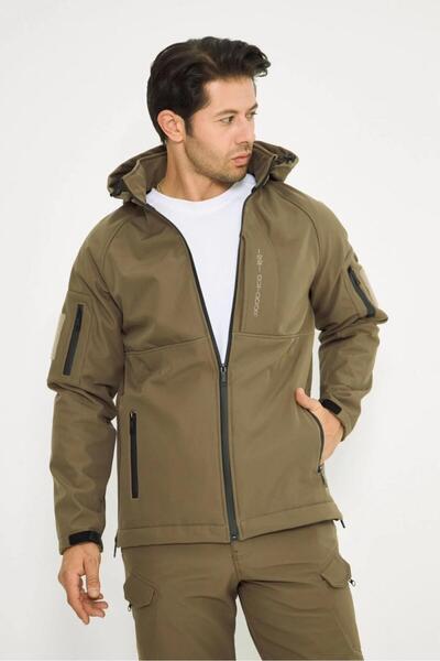 YENİLER Water and Wind Resistant Multi-Pocket Tactical Softshell Outdoor Jack...