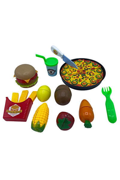 Armedoo 30 PARÇA KESİLEBİLEN PİZZA MEYVE HAMBURGER SETİ