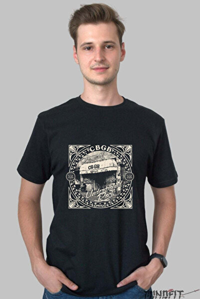 GILDAN Εμβληματικό Ανδρικό T-Shirt Rock Cbgb