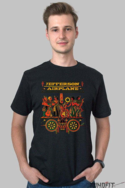 GILDAN Tricou Jefferson Airplane Psychedelic Egyptian Vibe Barbat