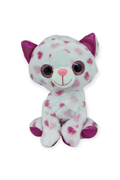 BUDİ HOME حيوانات قطيفة بعيون زجاجية 25 سم - قطة