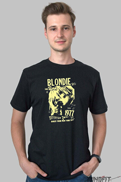 GILDAN Tricou Rock Blondie 1977 Tour Poster Barbat