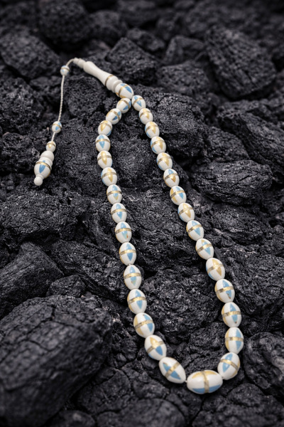 OSMANLI GÜMÜŞ Oval Complete Handcrafted Brass Inlaid Systemic Orange Blue Col...