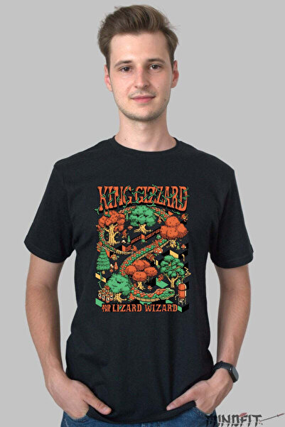 GILDAN Tricou King Gizzard Lizard Wizard Fantasy Forest Barbat