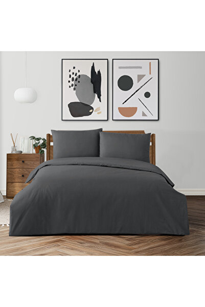 Altınbaşak Freesia King Size Ranforce Комплект постільної білизни Антрацит (3...