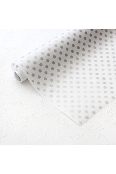 Bimotif 5li Ambalaj, Paket Kağıdı, 50x70 cm Metalik Puantiye Desenli, Gümüş-B...