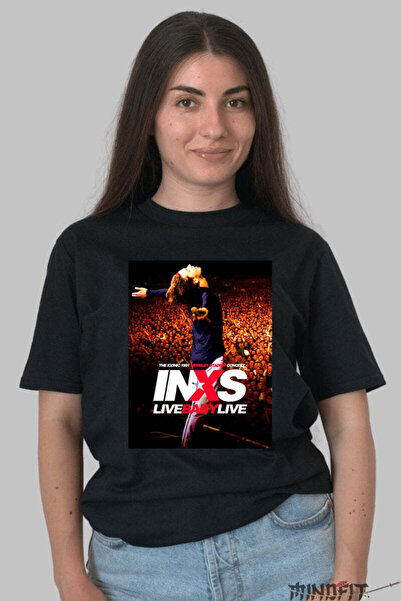 GILDAN Tricou Inxs Live Baby Live Wembley 1991 Edition Dama