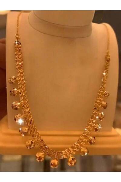 ALZAHR Sparkling diamond tassel gold jewelry necklace, light luxury daily ban...