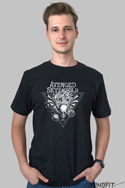 GILDAN Tricou Avenged Sevenfold Skull Inferno Design Barbat