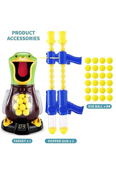 Arabest لعبة بطة لعبة هدف متحرك مع مسدس رغوة، لعبة سباق تفاعلية للأطفال من 3 ...