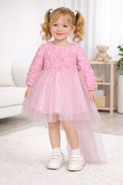 kahkaha kids Kız Çocuk Güllü Elbise