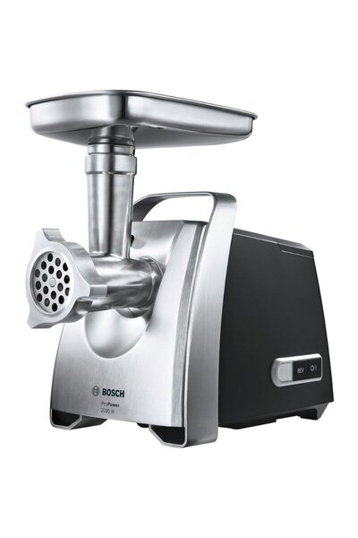 Bosch ProPower Meat Grinder MFW68660 - 2200W, 4.3 kg/min, 3 Blades, Black/Silver