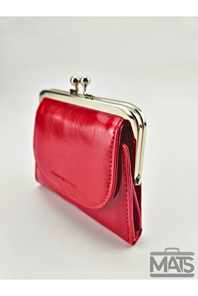 DSN Makaslı Kırmızı Suni Deri Cüzdan